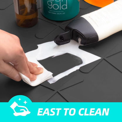 25" X 22" under Sink Mat Waterproof, Silicone Mat Kitchen Drawer Shelf and Cabinet Liner, Sink Protector for Kitchen Organizers and Storage, Boot Tray Pet Food Mats