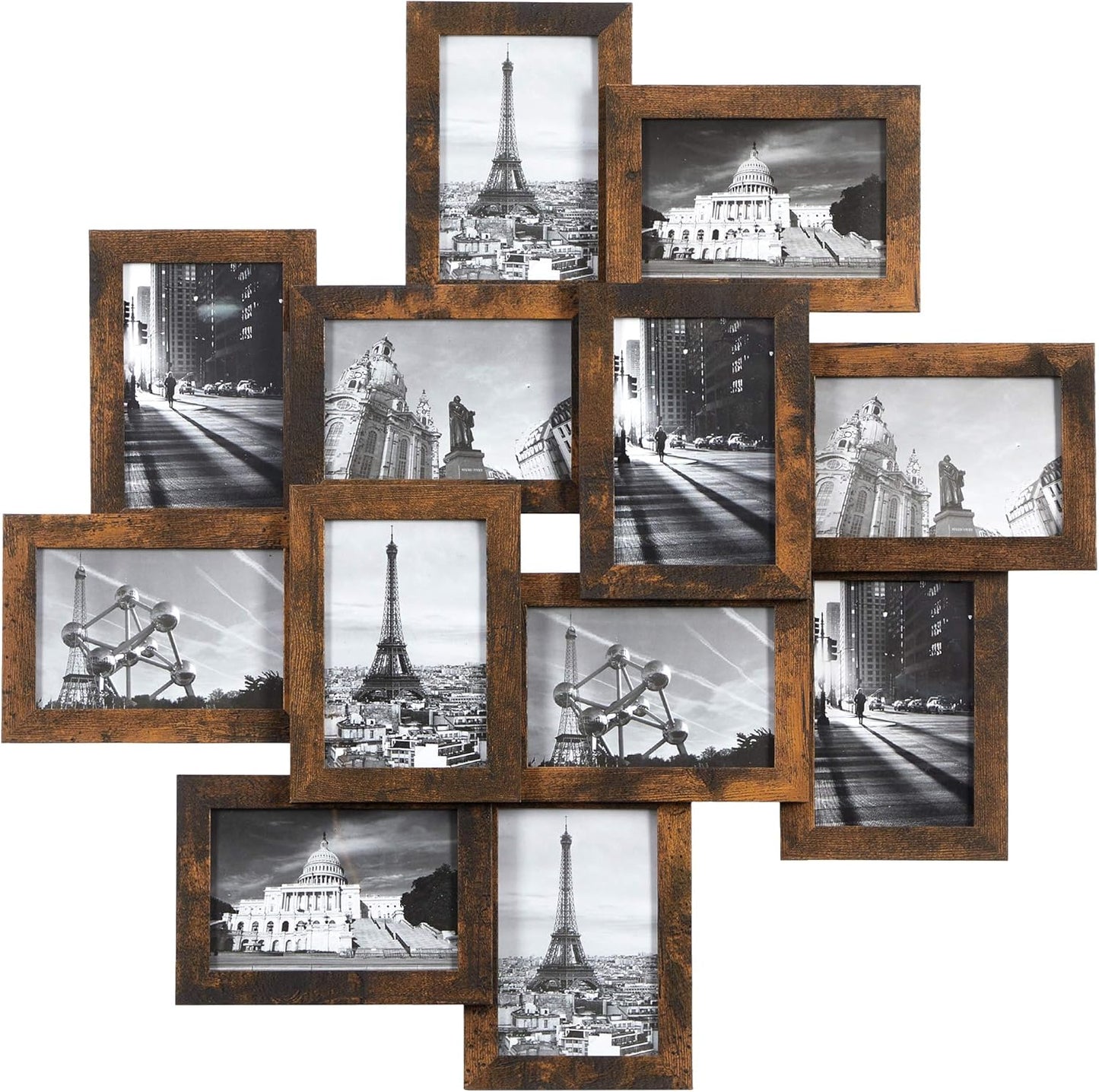 4X6 Collage Picture Frames, 12-Pack Photo Collage Frame for Wall Decor, Glass Front, Assembly Required, Ink Black URPF22BK