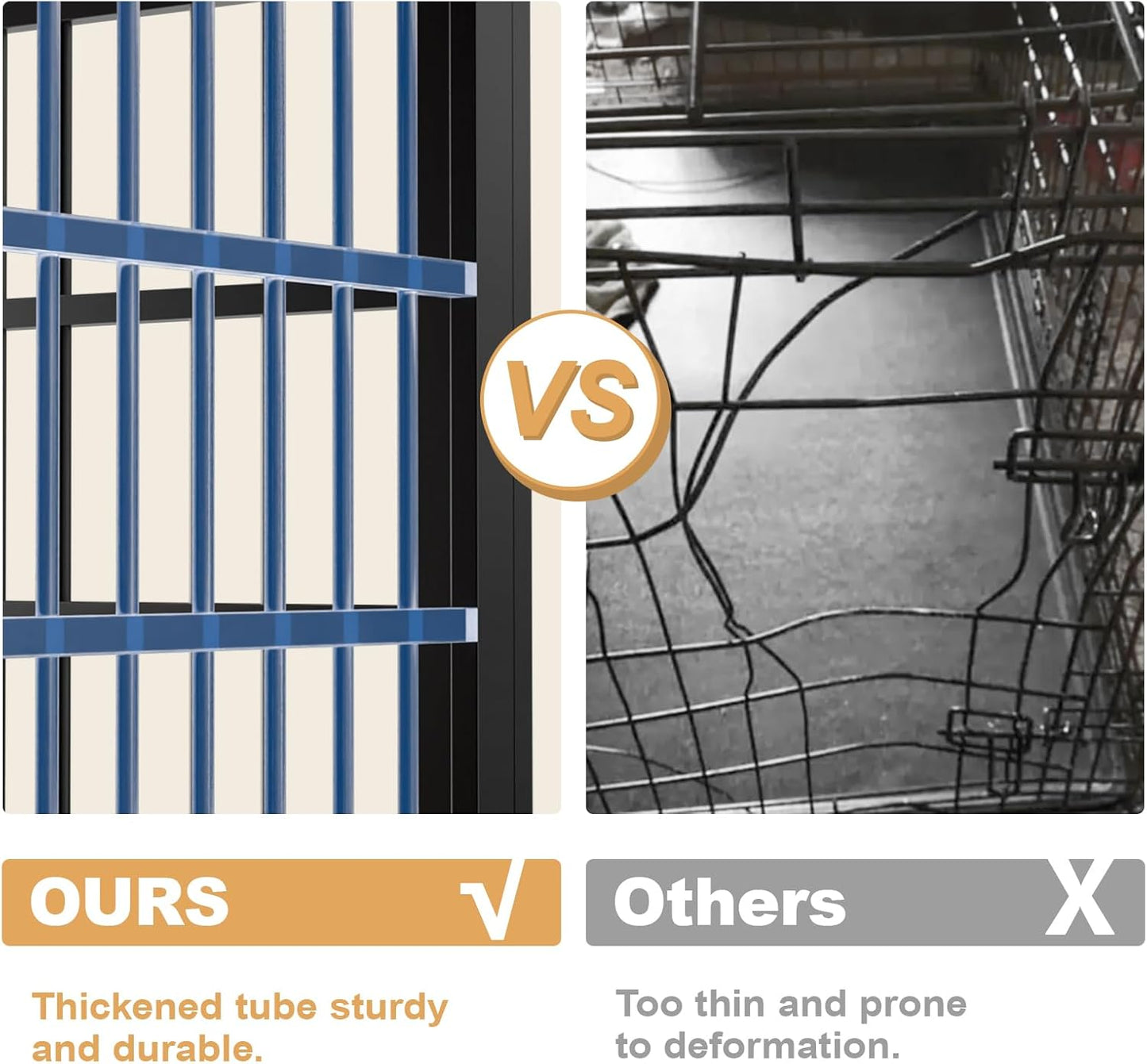 48" Heavy Duty Dog Crate Furniture, Wooden Dog Cage Kennel for Lrage and Extra Large Dogs, Dog Kennel Indoor with Side Door, Decorative Pet House End Table, Brown