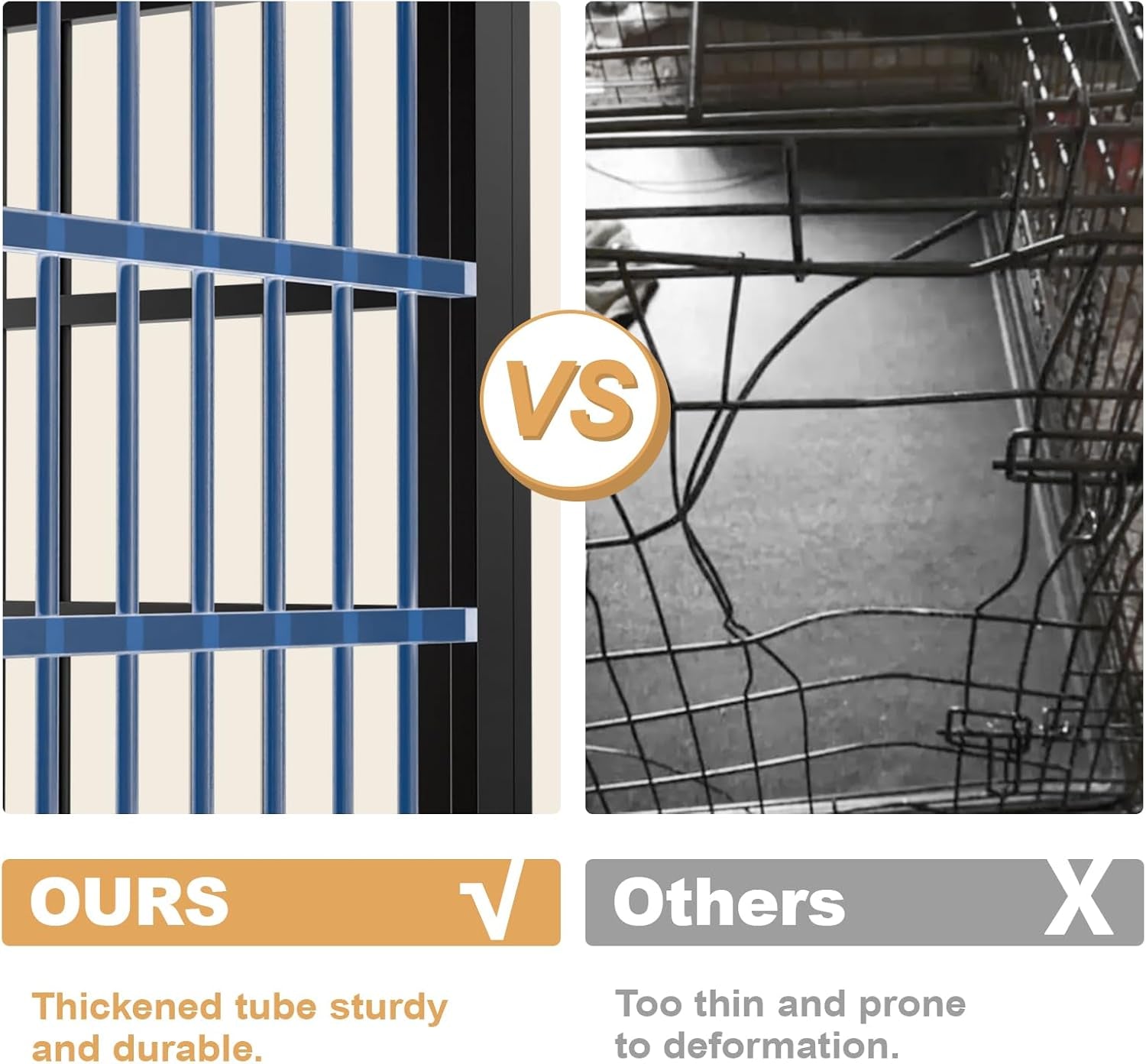 48" Heavy Duty Dog Crate Furniture, Wooden Dog Cage Kennel for Lrage and Extra Large Dogs, Dog Kennel Indoor with Side Door, Decorative Pet House End Table, Brown