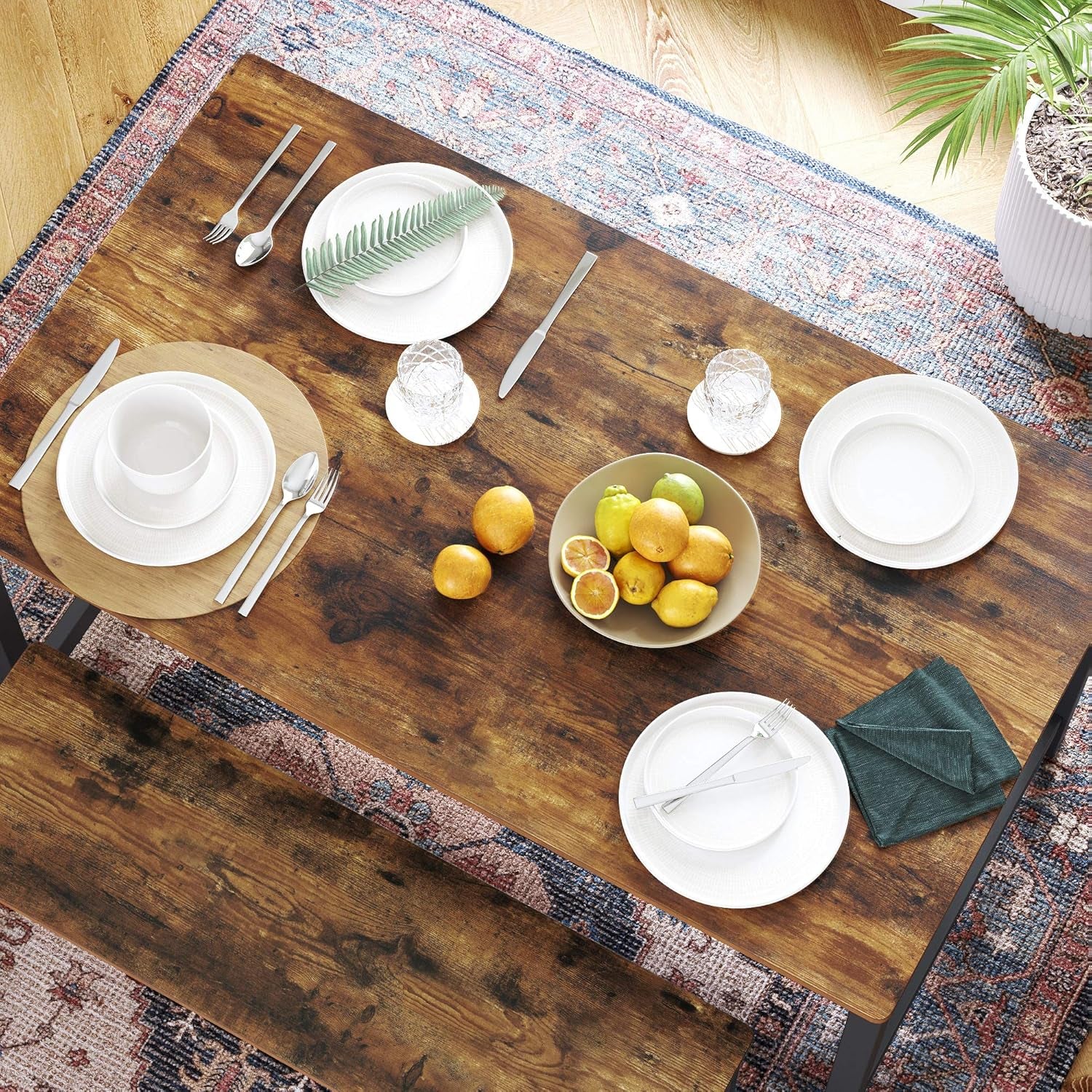 round Dining Table, for Living Room, Office, round Top, 31.5 X 31.5 X 29.5 Inches, Brown