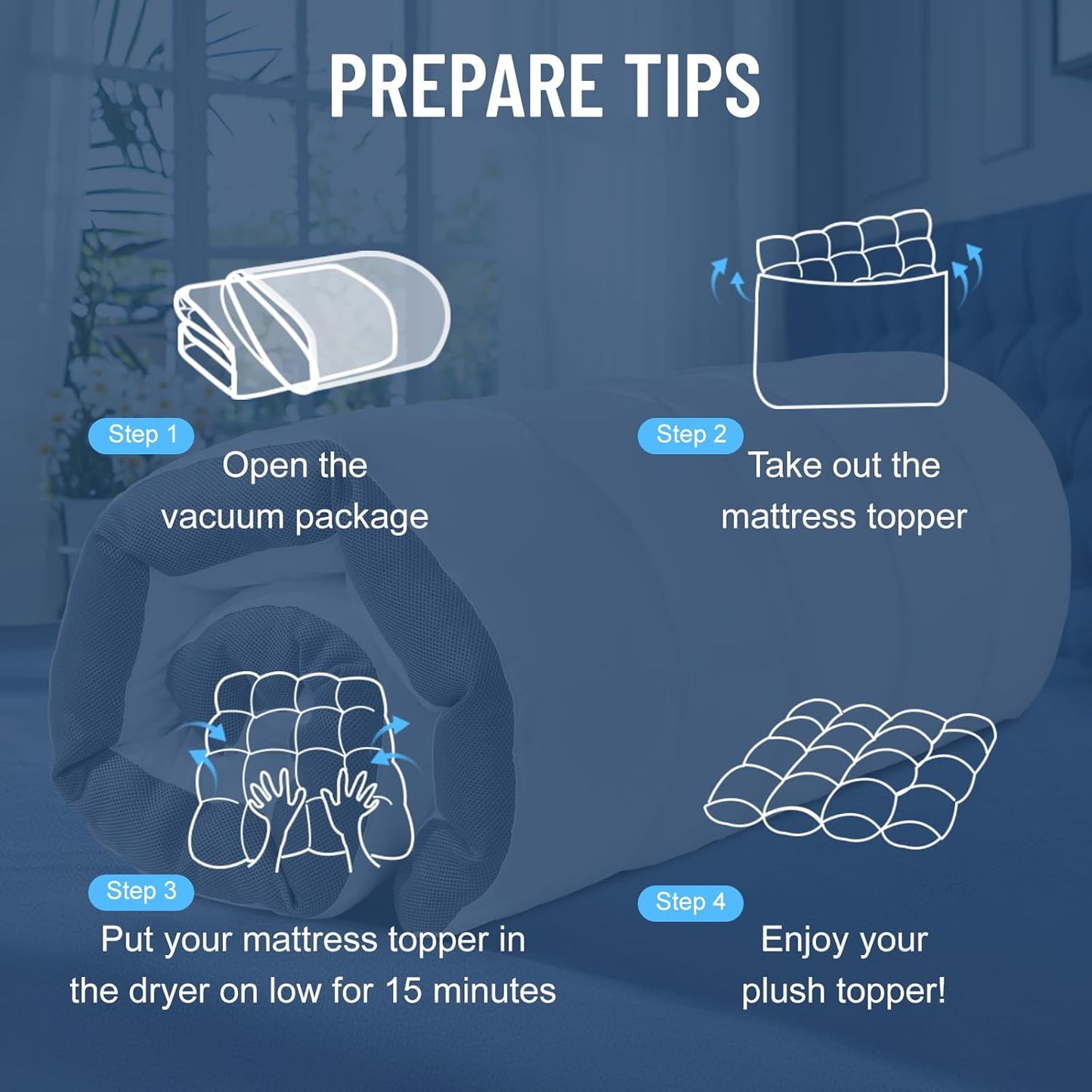 2 Inch Memory Foam Mattress Topper Queen Size for Back Pain Relief, Extra Soft Pillow Top Mattress Pad,Breathable Mattress Cover for Fluffy Shredded Memory Foam Filled,60X80 In