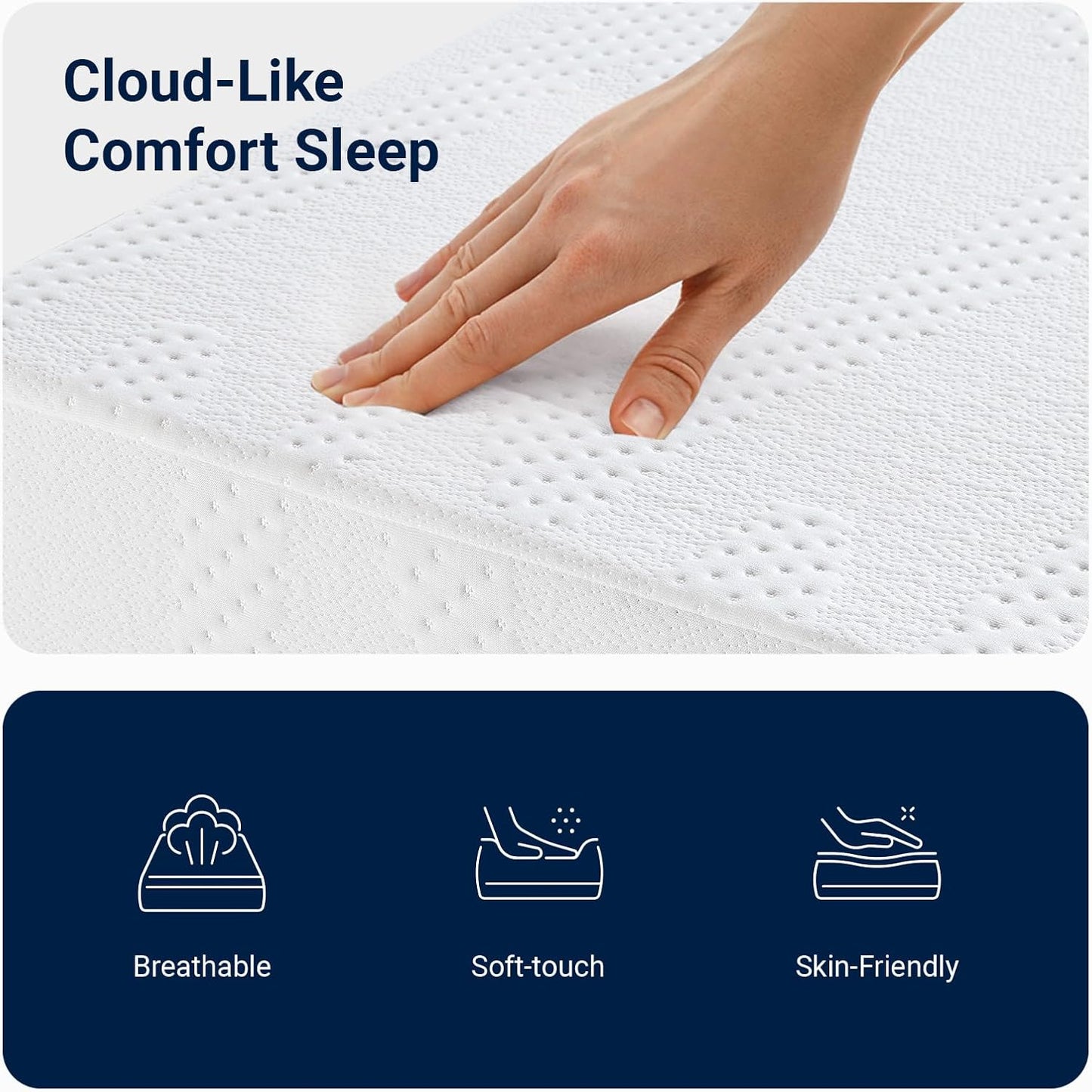 Twin Mattress, 5 Inch Twin Size Mattress for Kids, Gel Memory Foam Mattresses for Cooling Night Sleep & Pressure Relief, Colchones Fiberglass Free Certipur-Us Certified