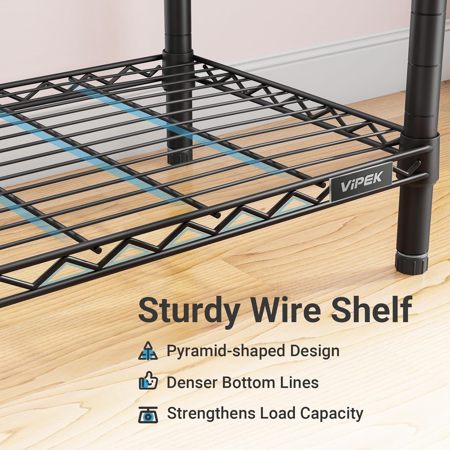 S3C Heavy Duty Portable Closet with Adjustable Shoe Rack Wire Shelf, Large Wardrobe Organizer for Bedroom Storage, Freestanding Clothes Rack with Hanging Rod, Custom Black Rack with Black Cover