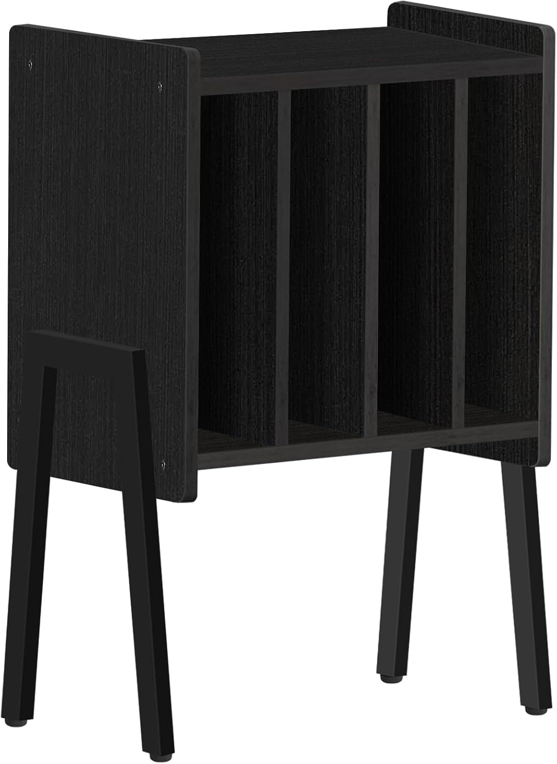 Record Player Stand, Record Storage Table, End Table with Vinyl Holder Display Shelf, Side Table, Turntable Stand, Nightstand (Black)