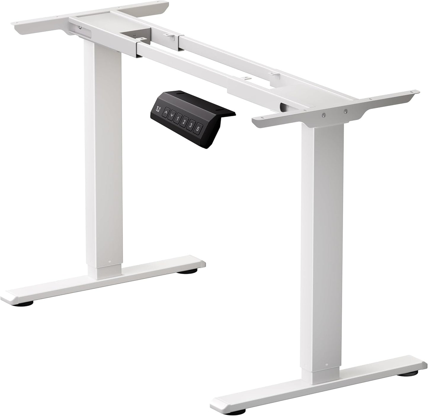 Dual Motor Electric Standing Desk Frame, Height Adjustable Table Legs for Max 90″ X 44″ Desktop with 330Lbs Capacity, Ergonomic Sit Stand up Desk Base for Home Office, White Frame Only