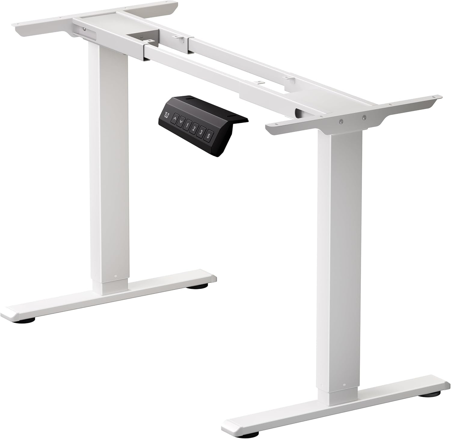 Dual Motor Electric Standing Desk Frame, Height Adjustable Table Legs for Max 90″ X 44″ Desktop with 330Lbs Capacity, Ergonomic Sit Stand up Desk Base for Home Office, White Frame Only