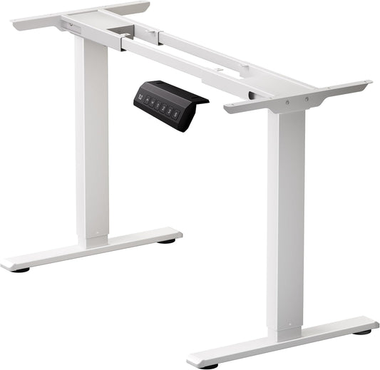 Dual Motor Electric Standing Desk Frame, Height Adjustable Table Legs for Max 90″ X 44″ Desktop with 330Lbs Capacity, Ergonomic Sit Stand up Desk Base for Home Office, White Frame Only