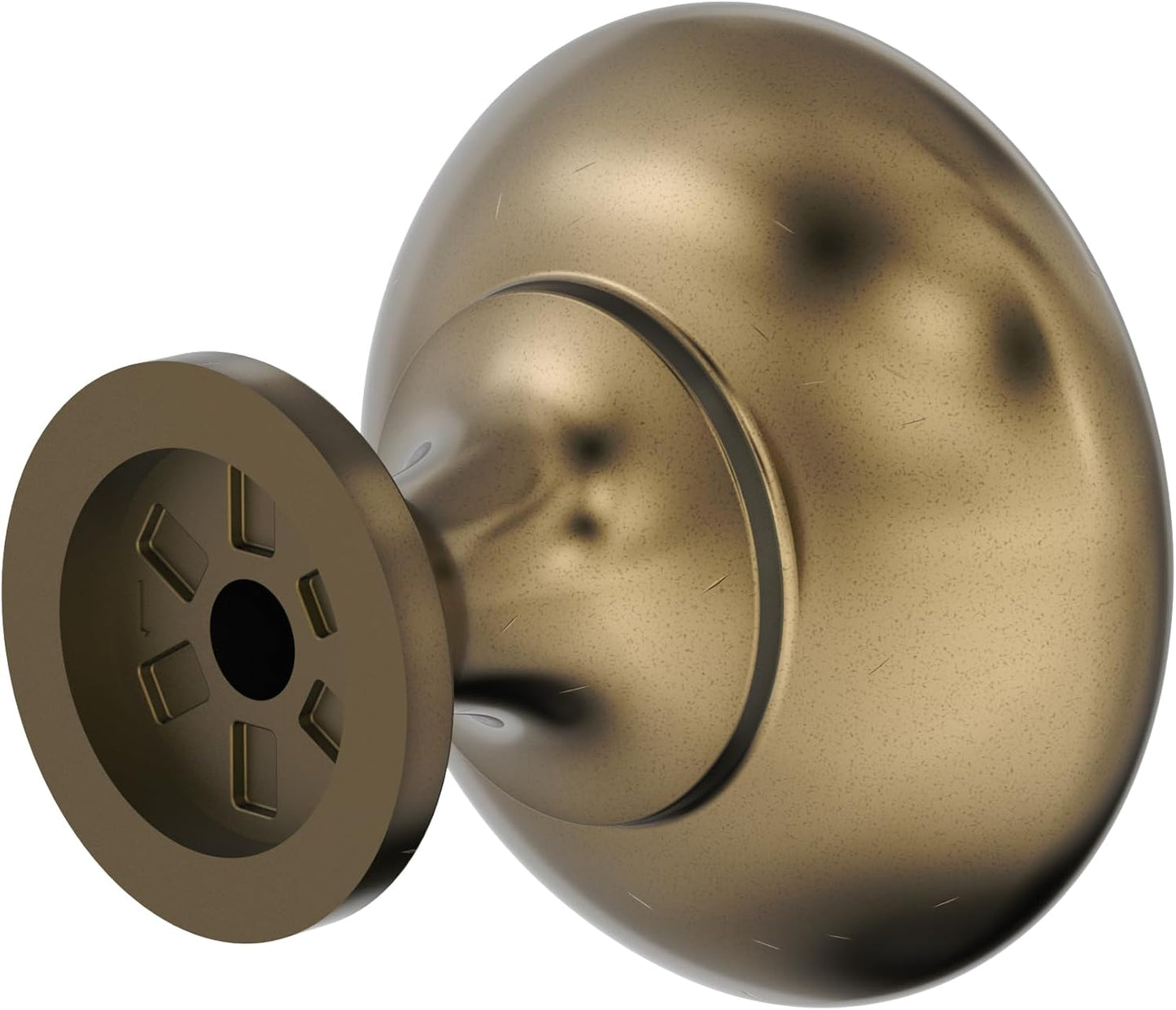| Cabinet Knob | Burnished Brass | 1-1/4 Inch (32 Mm) Diameter | Edona | Drawer Knob | Cabinet Hardware (Pack of 1)