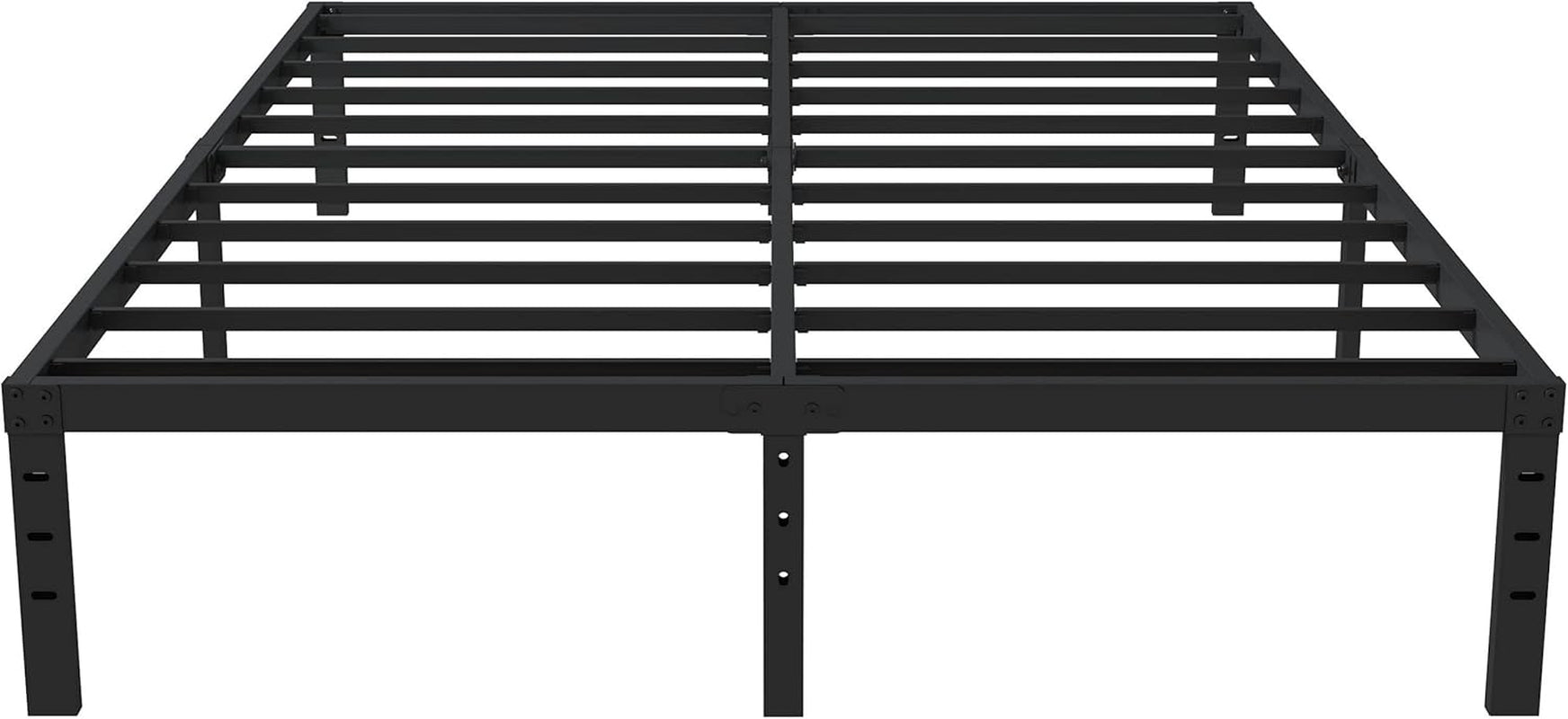 16 Inch Queen Bed Frame No Box Spring Required, Metal Platform Queen Size Bed Frames with 14 Inch Storage, 3,500 Lbs Heavy Duty Steel Slats Support, Easy Assembly Mattress Foundation