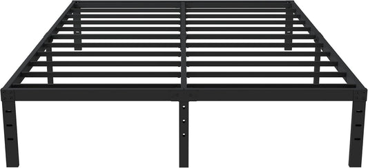 16 Inch Queen Bed Frame No Box Spring Required, Metal Platform Queen Size Bed Frames with 14 Inch Storage, 3,500 Lbs Heavy Duty Steel Slats Support, Easy Assembly Mattress Foundation
