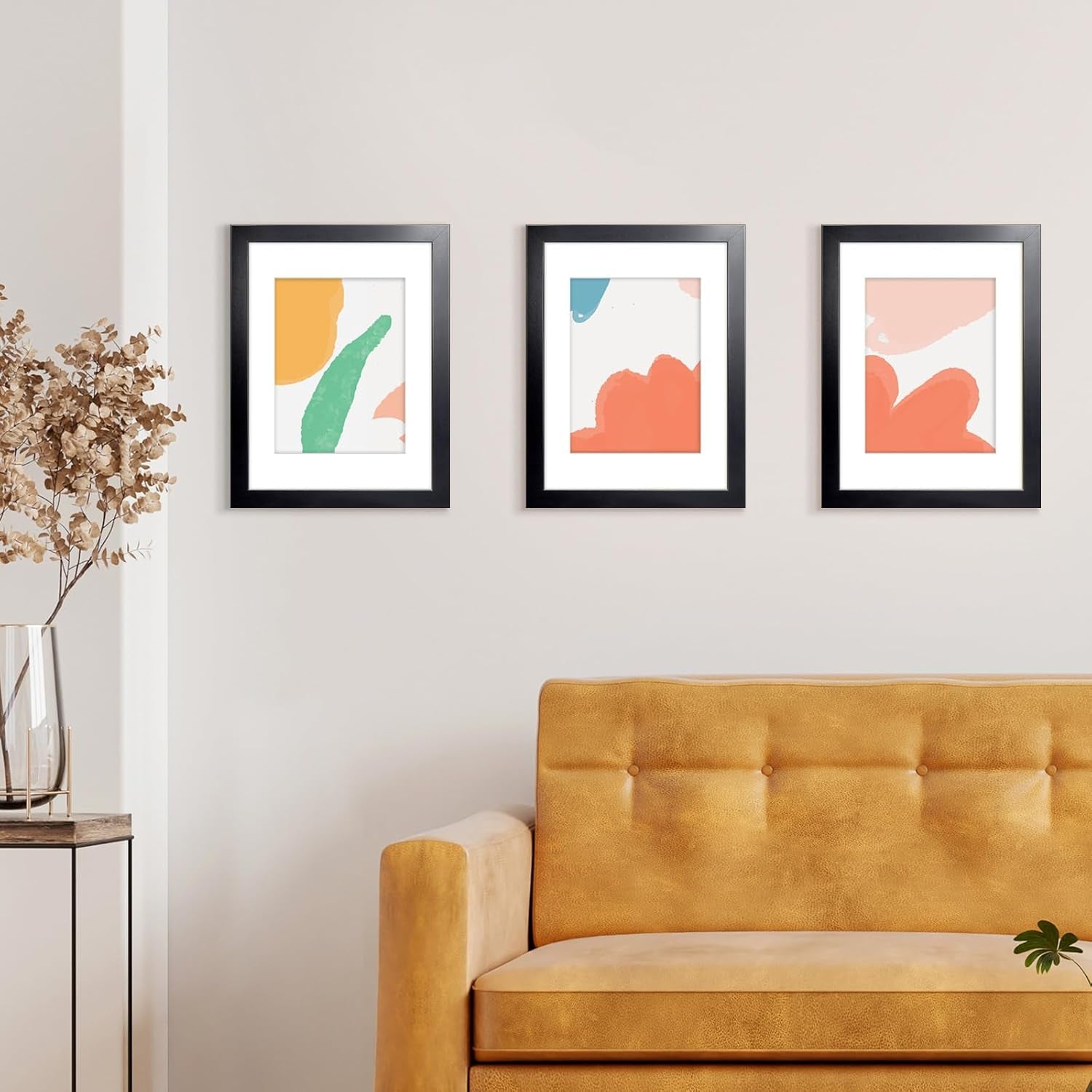 11X14 Picture Frame, 11 X 14 Frame Display Pictures 8X10 with Mat or 11X14 without Mat, Stable and Sturdy Black Frame and Polished Plexiglass, Horizontal and Vertical Format of the Walls