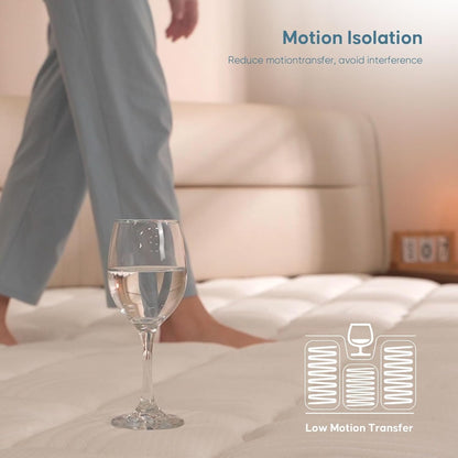 Queen Mattress, 14 Inch Queen Size Mattress in a Box, Upgraded Hybrid Mattresses Pocket Springs, Motion Isolation, Pressure Relief, Medium Firm, Breathable Comfort