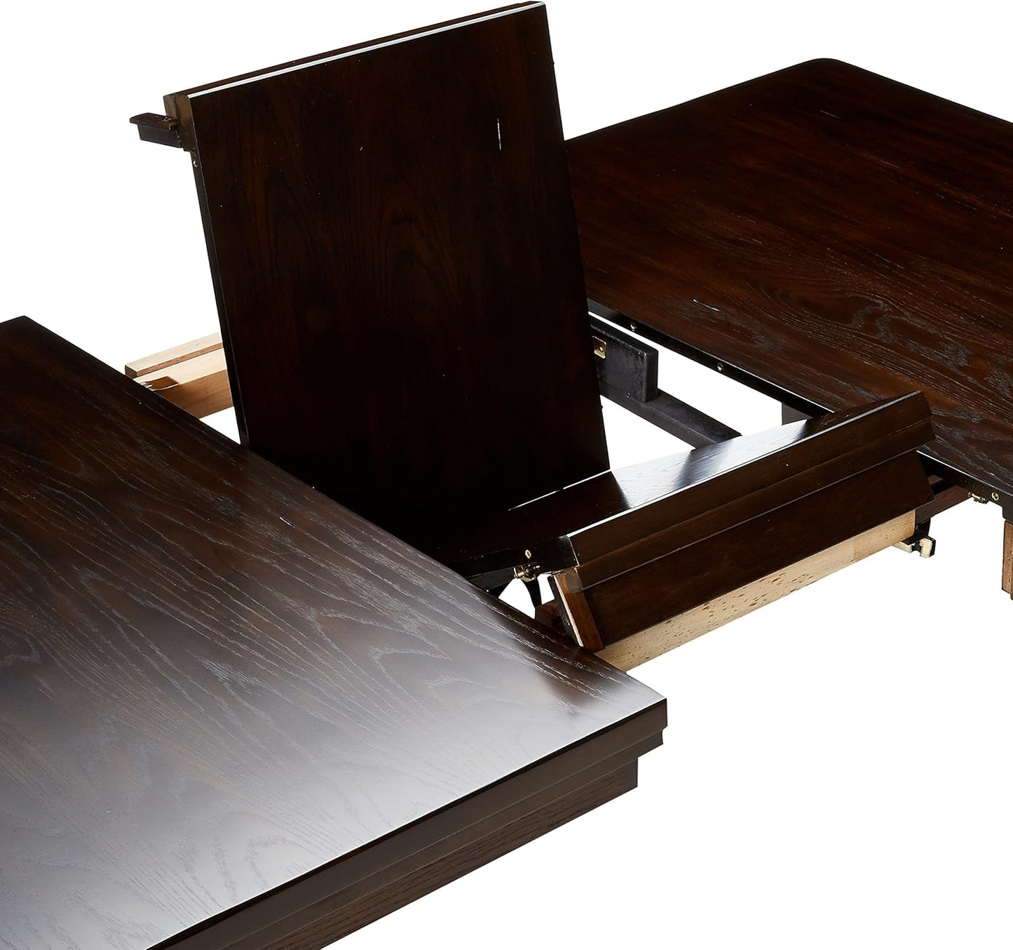 Haddigan Traditional Rectangular Dining Extension Table, Seats up to 8, Dark Brown