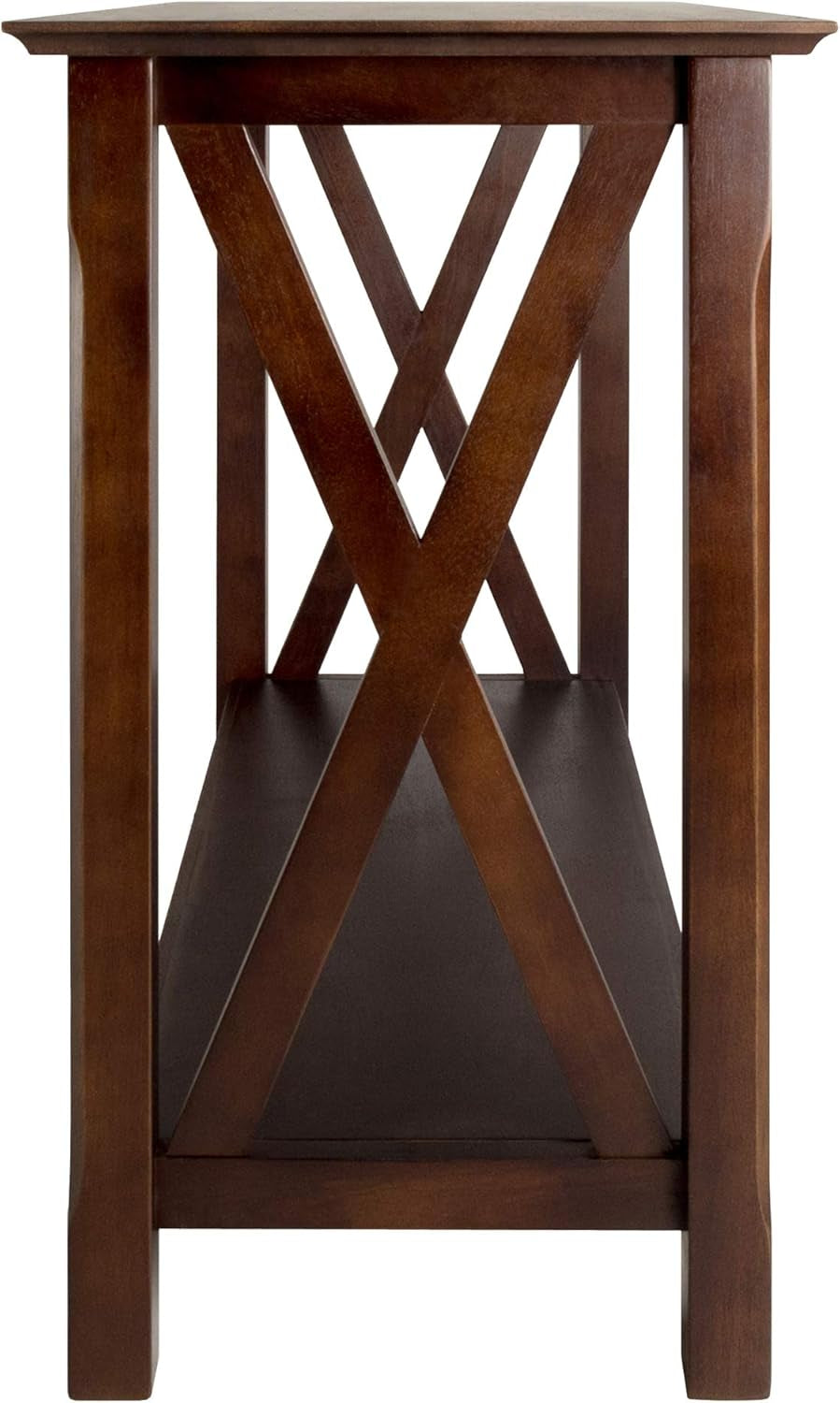 Xola Console Table with Shelf in Cappuccino, Thin Entryway Table for Hallway, Living Room, Elegant Furniture for Any Home Decor