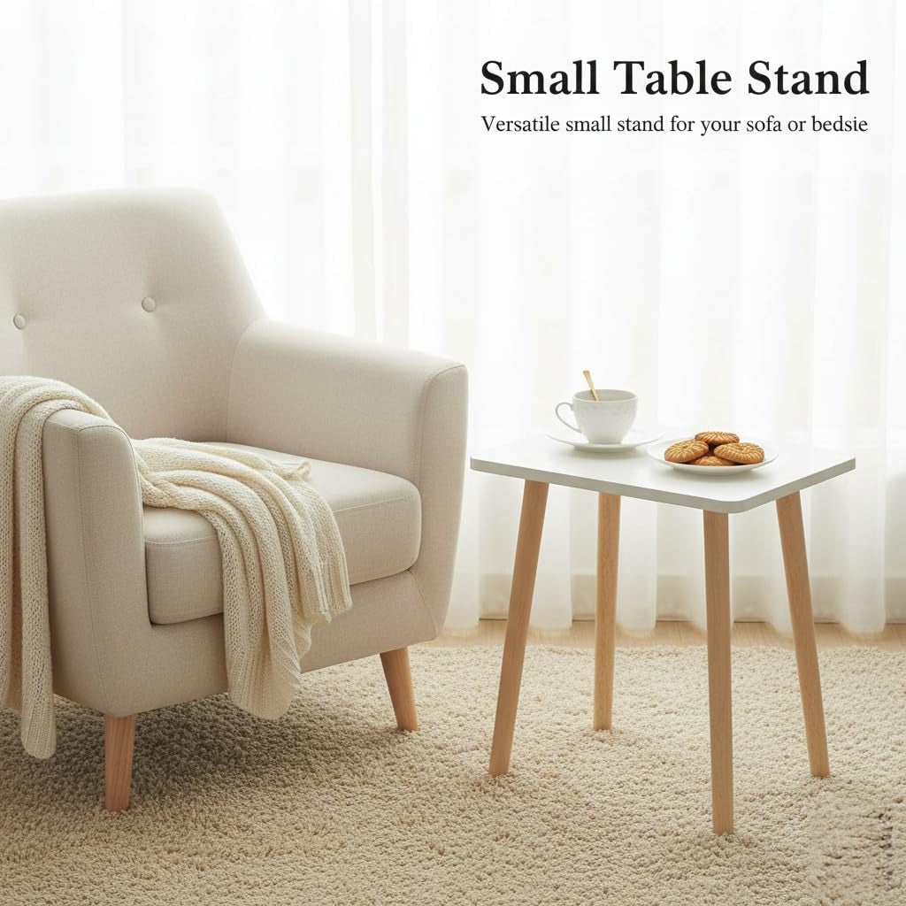 Nursery Side Table, Small End Table Accent Table Living Room Balcony Office, Modern Side Bedside Home Decor, for Small Spaces, Easy Assembly