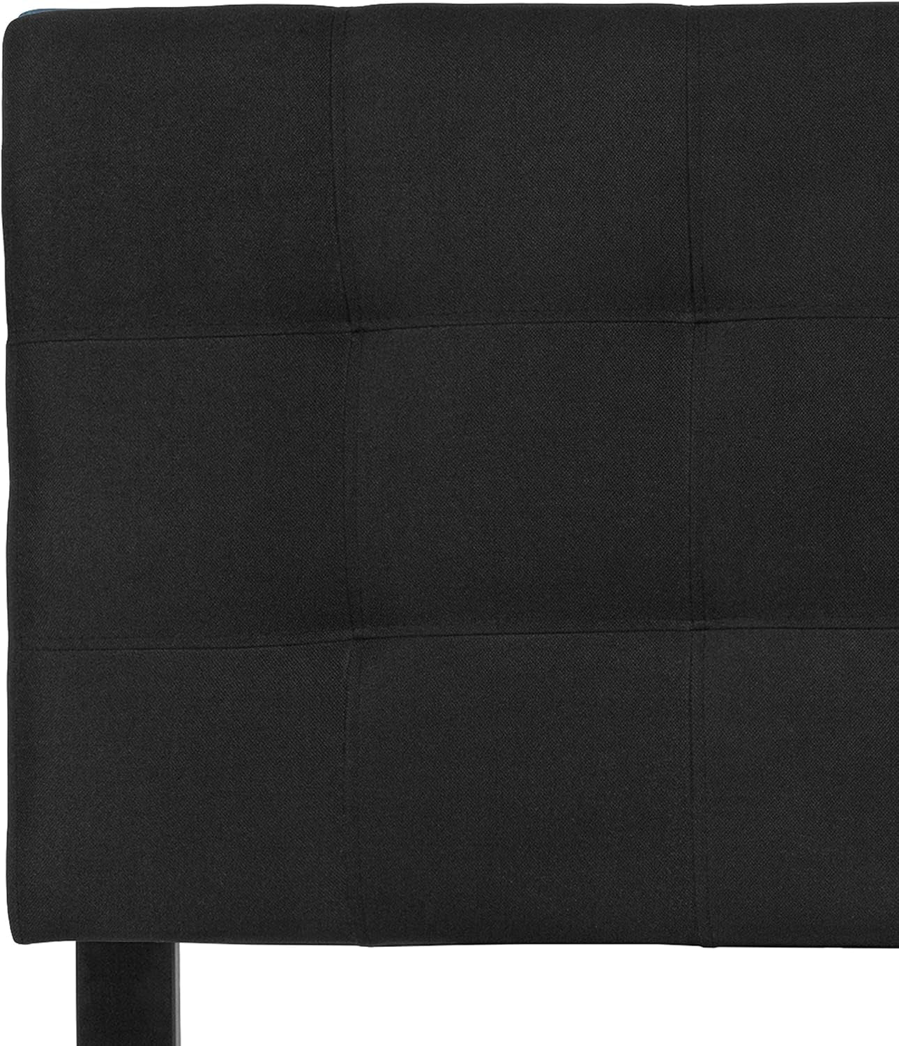Bedford Tufted Upholstered Headboard for Full Size Bed, Contemporary Fabric Tufted Headboard with Adjustable Height, Black