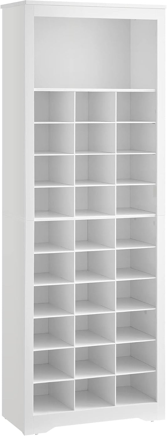 Shoe Storage Cabinet, 10 Tier Shoe Rack Organizer, Holds up to 30 Pairs of Shoes, for Entryway Bedroom, 12.6 X 24.8 X 73.6 Inches, White ULBS273T14