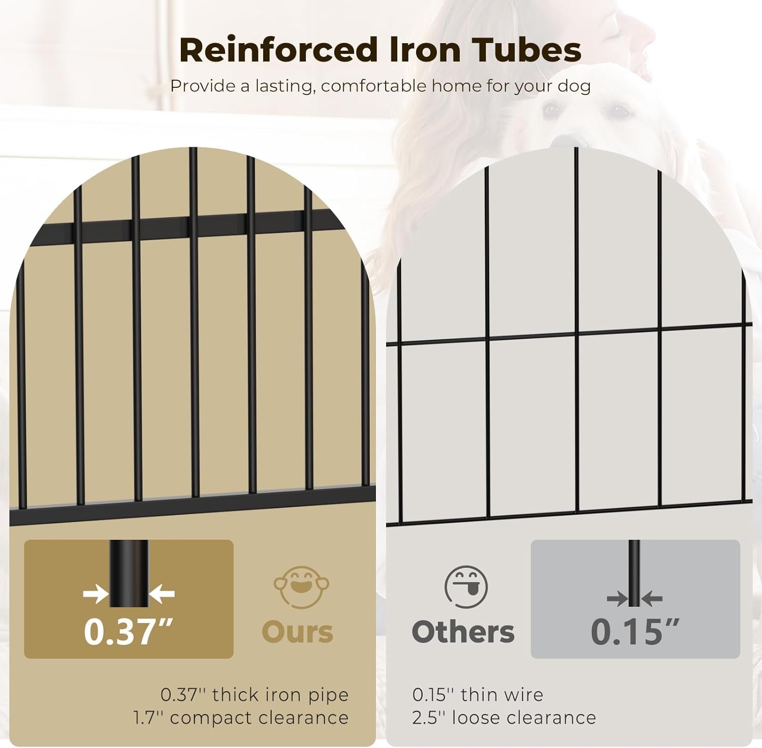 54" Dog Crate Furniture with Foldable Door, XXL Dog Crates for Large Dogs, Wooden Decorative Dog Cage Kennel Indoor End Table, Rustic Brown