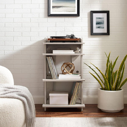 Soho Record Player Stand, Media Console with Vinyl Storage, Modern Home Organizer, Gray