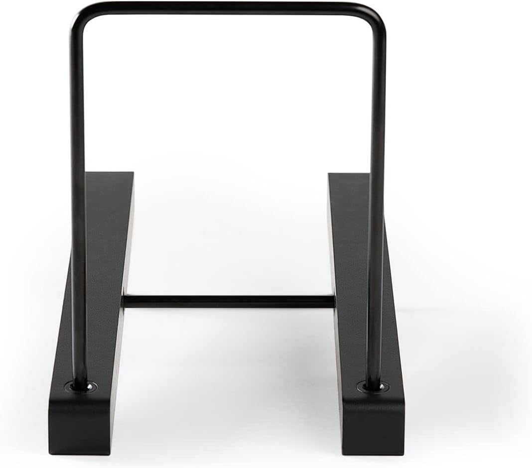 the Stand – Tabletop Vinyl Record Holder & Organizer - Holds 25+ Records, Smart Black Metal Accents, Easy No-Tool Assembly, Stylish Display for Lps (Espresso)