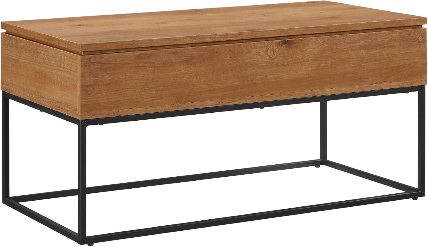 Akron Modern Open Box Lift-Top Storage Coffee Table, 40 Inch, English Oak