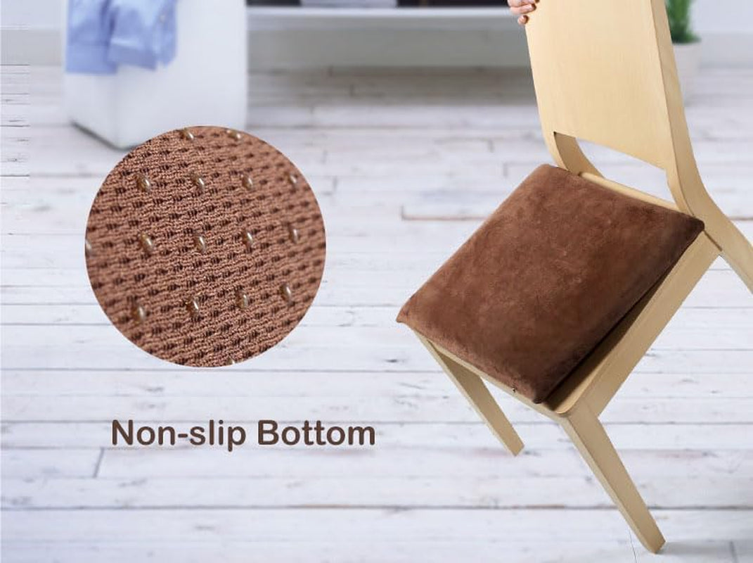 Square Chair Seat Cushion Memory Foam Chair Cushion for Kitchen, Dining,Office or Car 18X18 in Black
