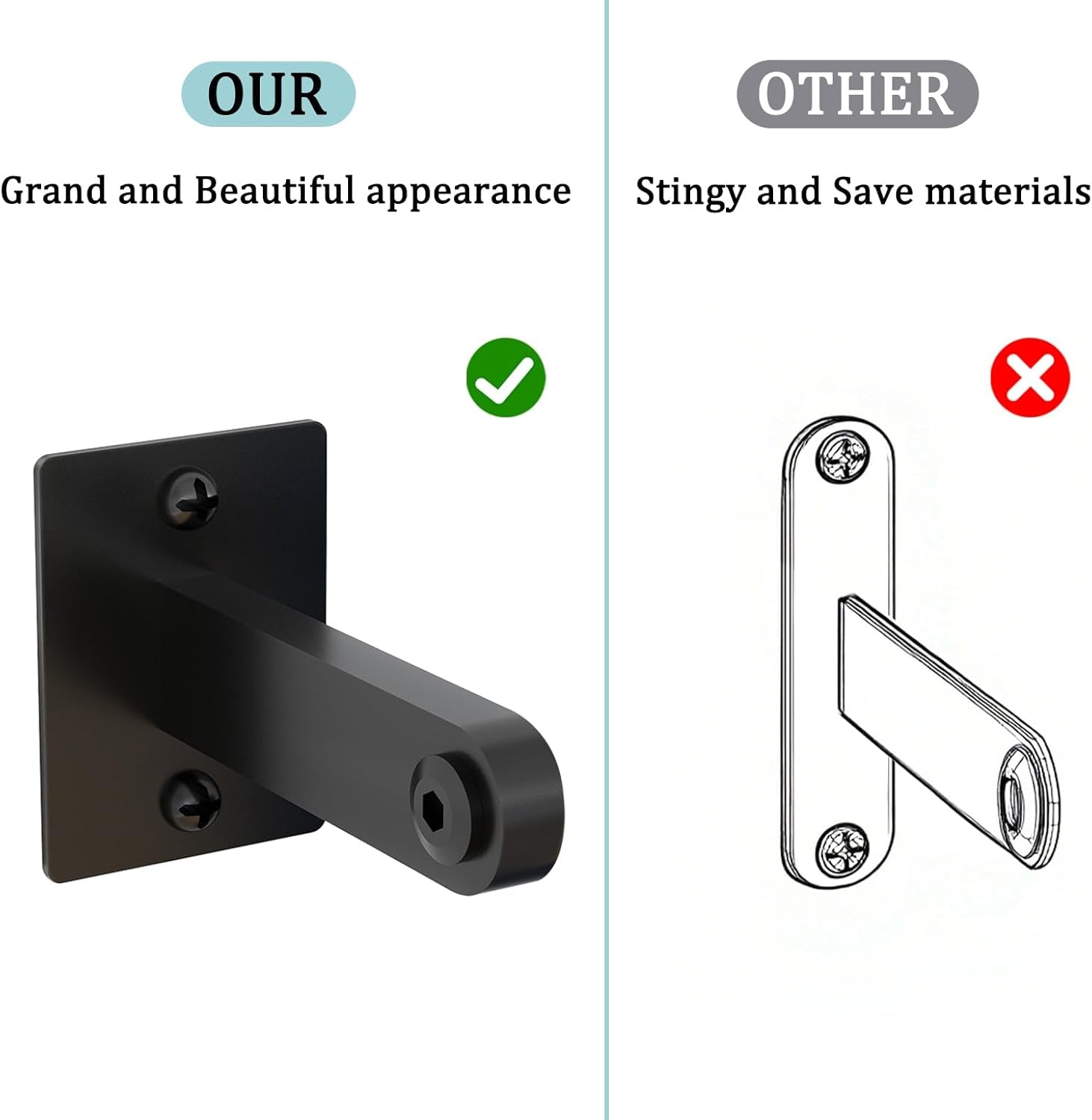 2 Packs 24 Inch Bathroom Towel Bar, Matte Black Towel Racks for Bathroom,  Bathroom Towel Rack Wall Mounted, Bath Hand Towel Holder Organizer, Modern Home Decor Towel Rod