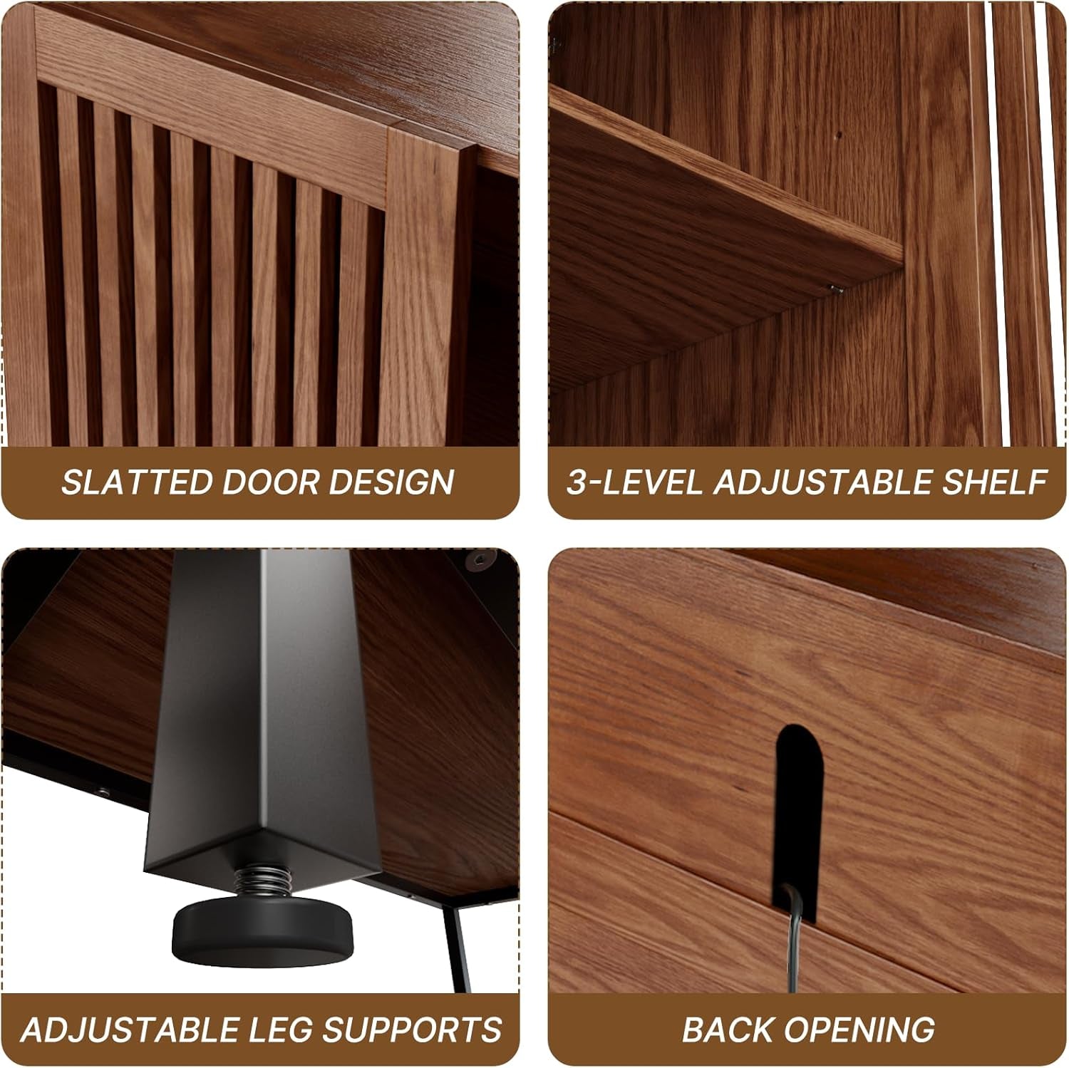 Farmhouse TV Stand for 65-70 Inch Tvs with Sliding Barn Door, Metal Frame & Adjustable Shelves - Rustic Brown Entertainment Center Media Console