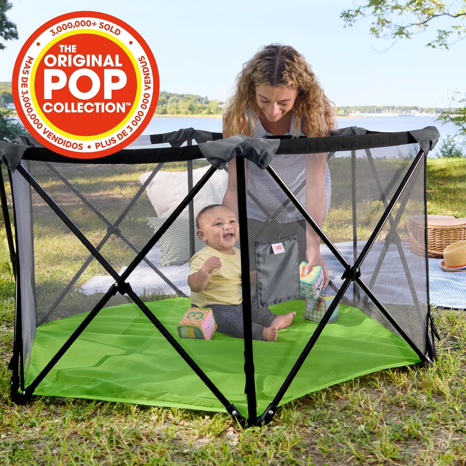 Pop ‘N Play Indoor/Outdoor Playard, Portable Playpen for Babies and Toddlers, Unisex, Easy Compact Fold