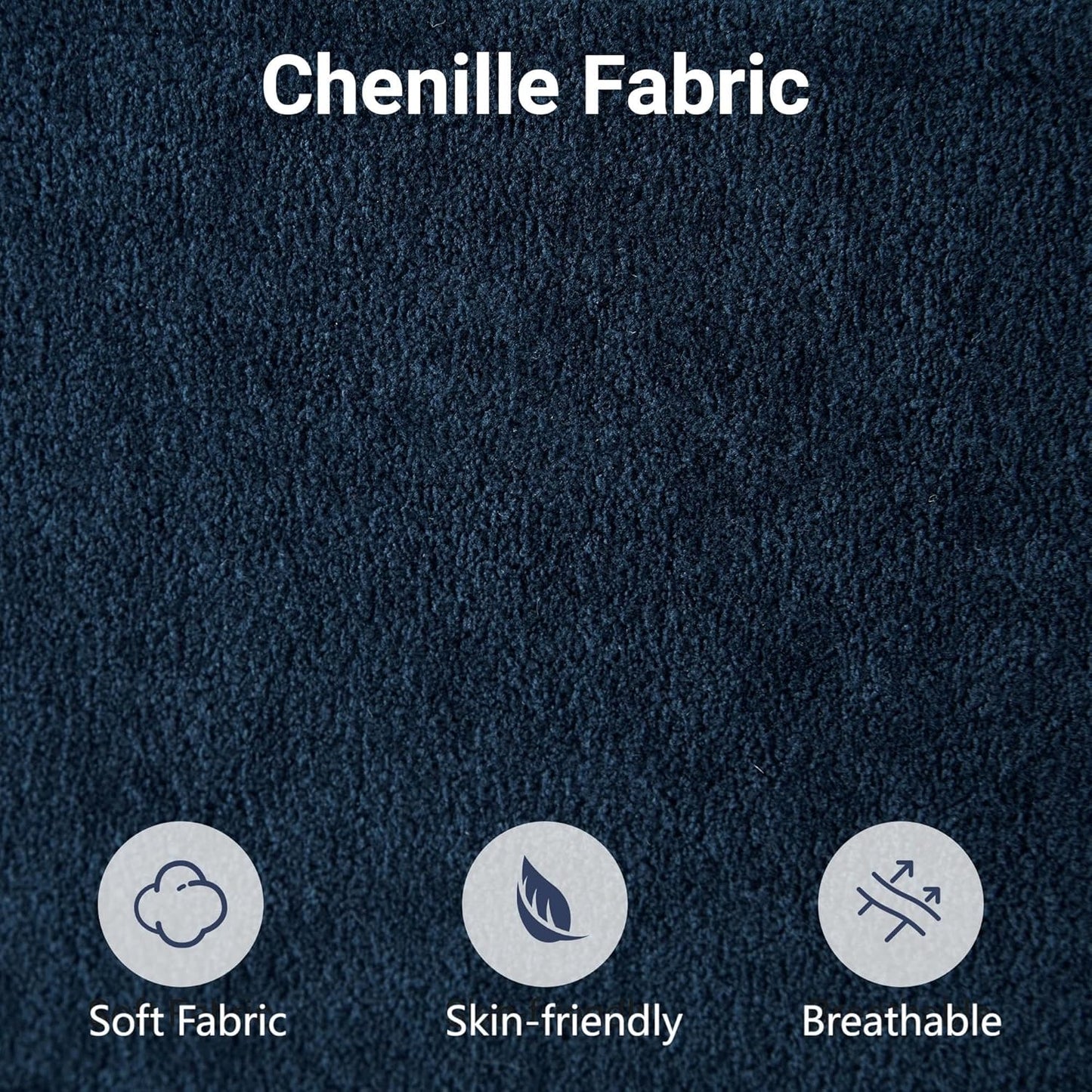 42.5" Chaise Lounge Indoor with a Movable Storage Ottoman, Modern Style Sofa Couch with Dual USB Ports & Cup Holders, a Phone Holder and Side Pockets for Living Room, Blue