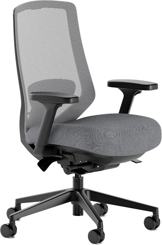 Ergonomic Chair Pro - Mesh Office Chair with 14 Points of Adjustment - Height, Depth & Tilt Adjustable - 5D Armrests - Forward Tilt, Smooth Recline, and Lumbar Support - Boulder