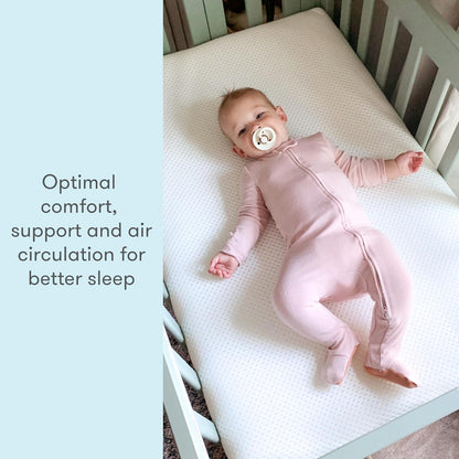 Mini Crib Mattress 24" X 38" - Ultra-Breathable Proven to Reduce Suffocation Risk, 100% Washable - Removable Cover Included, GREENGUARD Gold