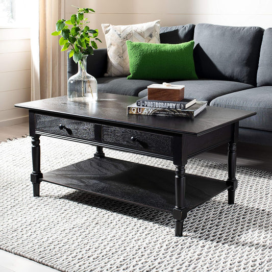Home Collection Boris Distressed Black Coffee Table