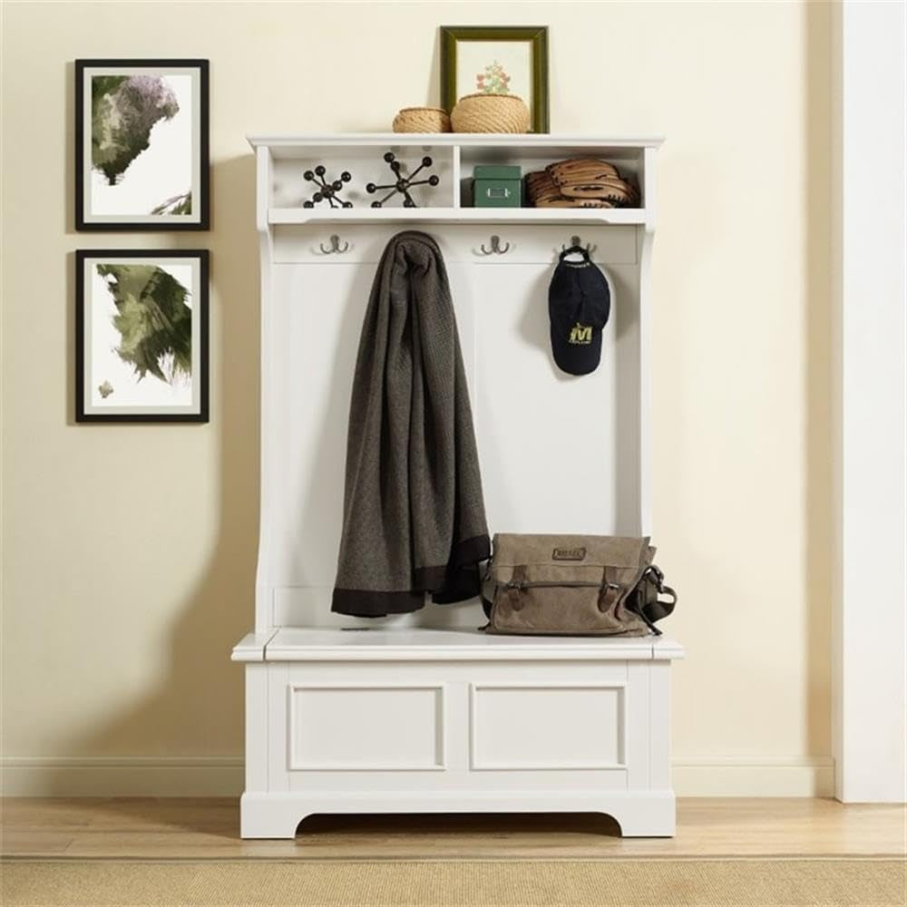 Hall Tree in White