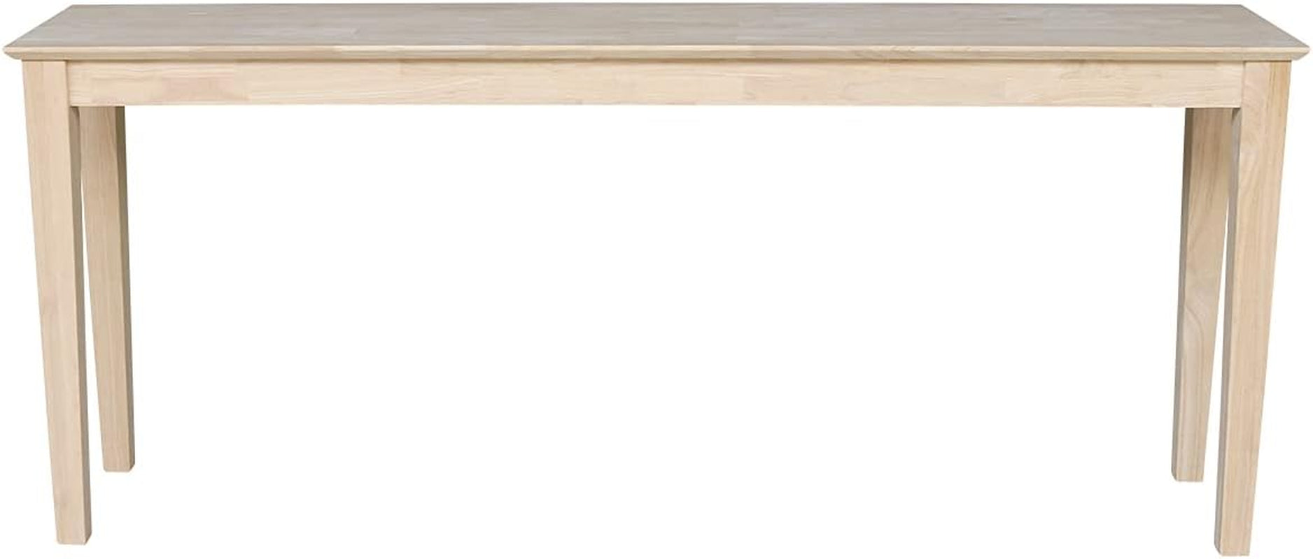International Concepts Shaker Console Table, 72-Inch Long, Solid Parawood, Unfinished