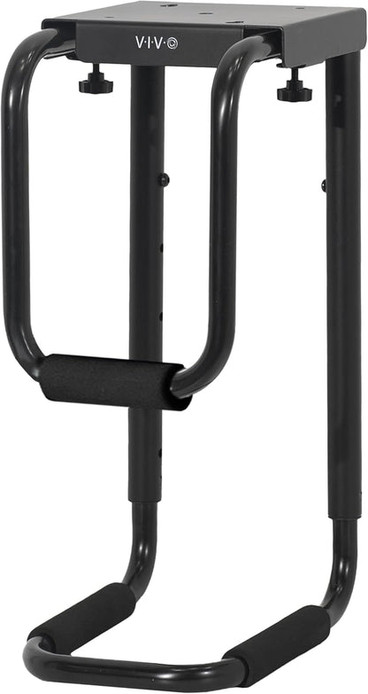 Heavy Duty Adjustable Under-Desk PC Mount, Home and Office Computer CPU Holder with Secure Locking, Supports up to 66 Lbs, Black, MOUNT-PC04B