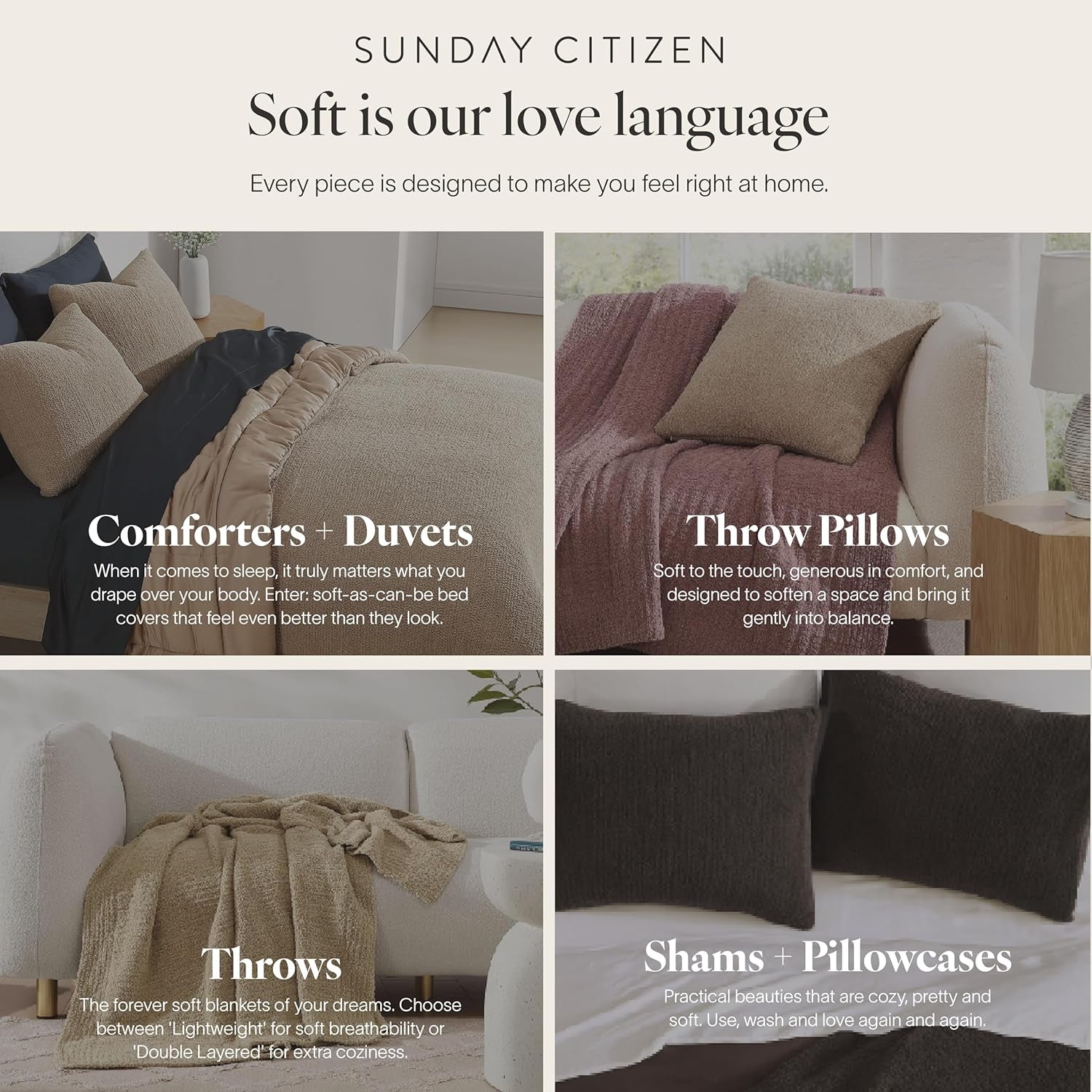 Snug Sham Set (Set of 2) – Ultra Soft Fluffy Pillow Shams, Decorative Bed Pillow Shams - Signature Snug Fabric, Hypoallergenic, Machine Washable - King Size (20.5" X 36.5") - Biscotti
