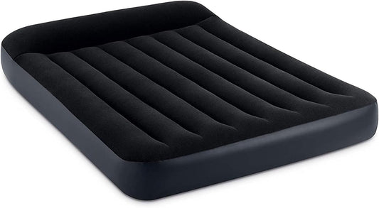 64147ED Dura-Beam Standard Pillow Rest Air Mattress: Fiber-Tech – Full Size – Built-In Electric Pump – 10In Bed Height – 600Lb Weight Capacity