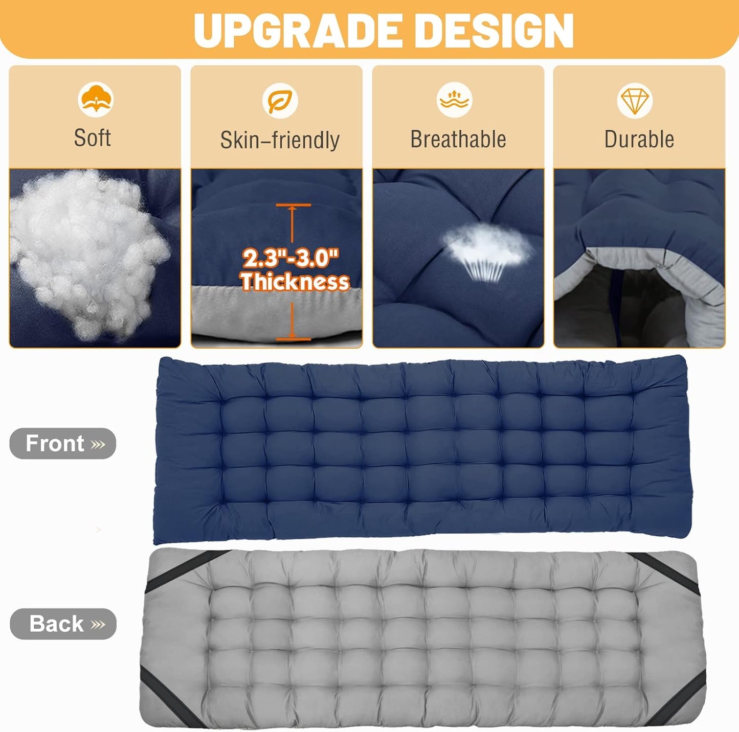Folding Camping Cot with Mattress, 2 Pack Heavy Duty Folding Cot for Adults, Portable Sleeping Cot Bed Adults Outdoor Bed with Carry Bag, Travel Camp Cots