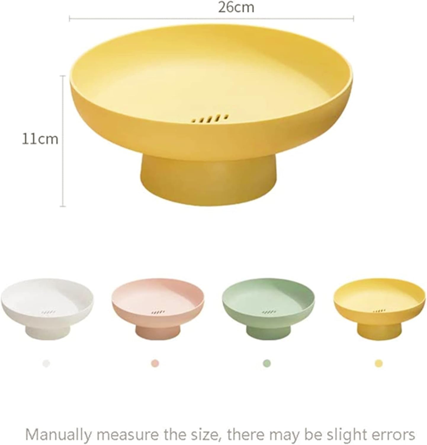 Fruit Bowl Fruit Basket for Kitchen Countertop Kitchen Storage Baskets Stand Organization, Decor Centerpiece for Kitchen Counter or Dining Room Tables, White