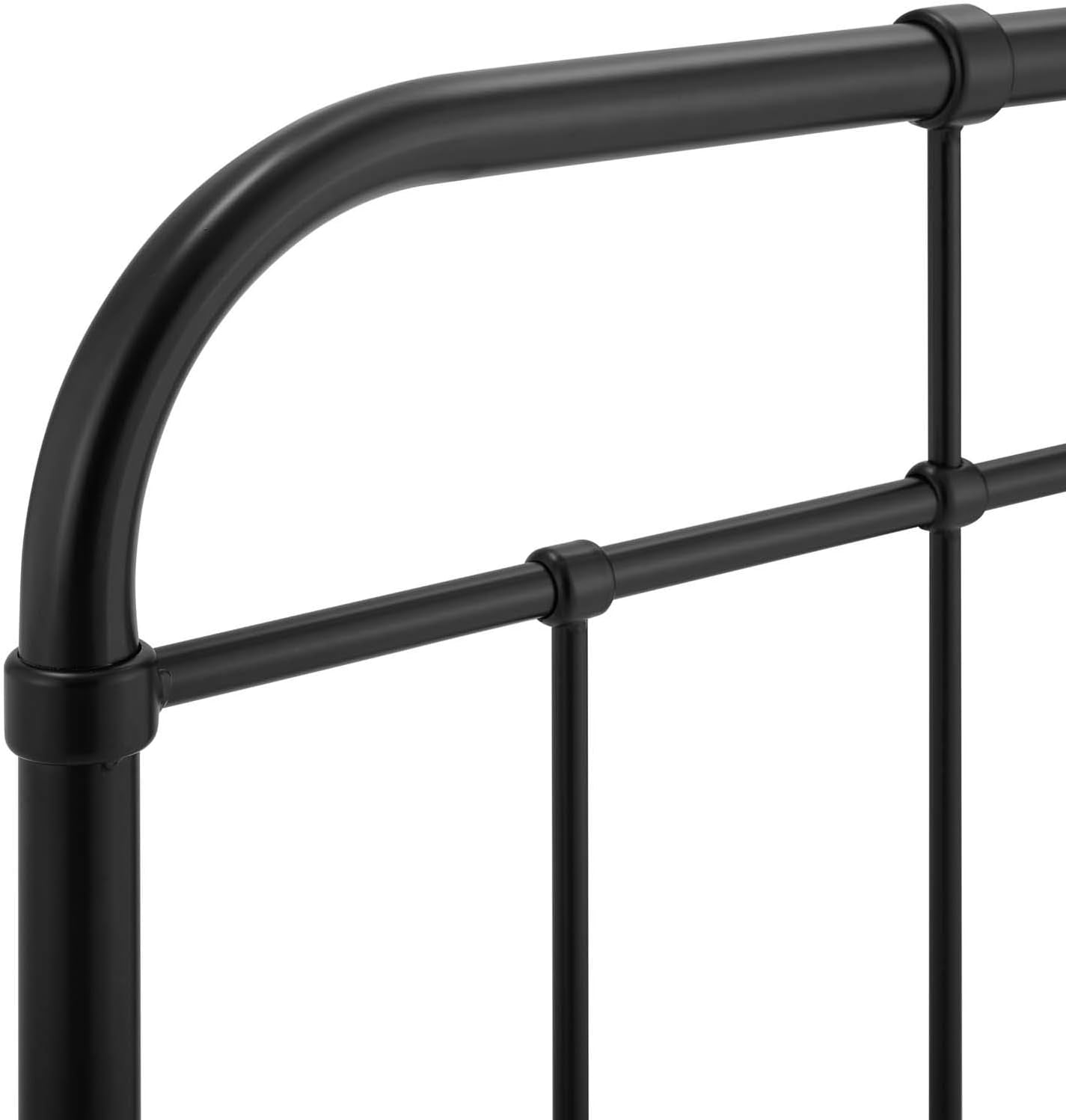 Alessia Modern Farmhouse Metal Queen Headboard in Black