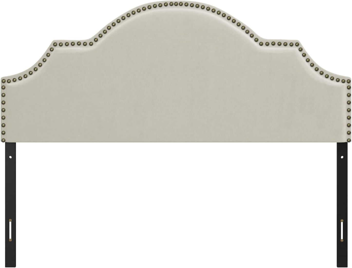 , Cynthia Upholstered Full/Queen Adjustable Headboard, Cream