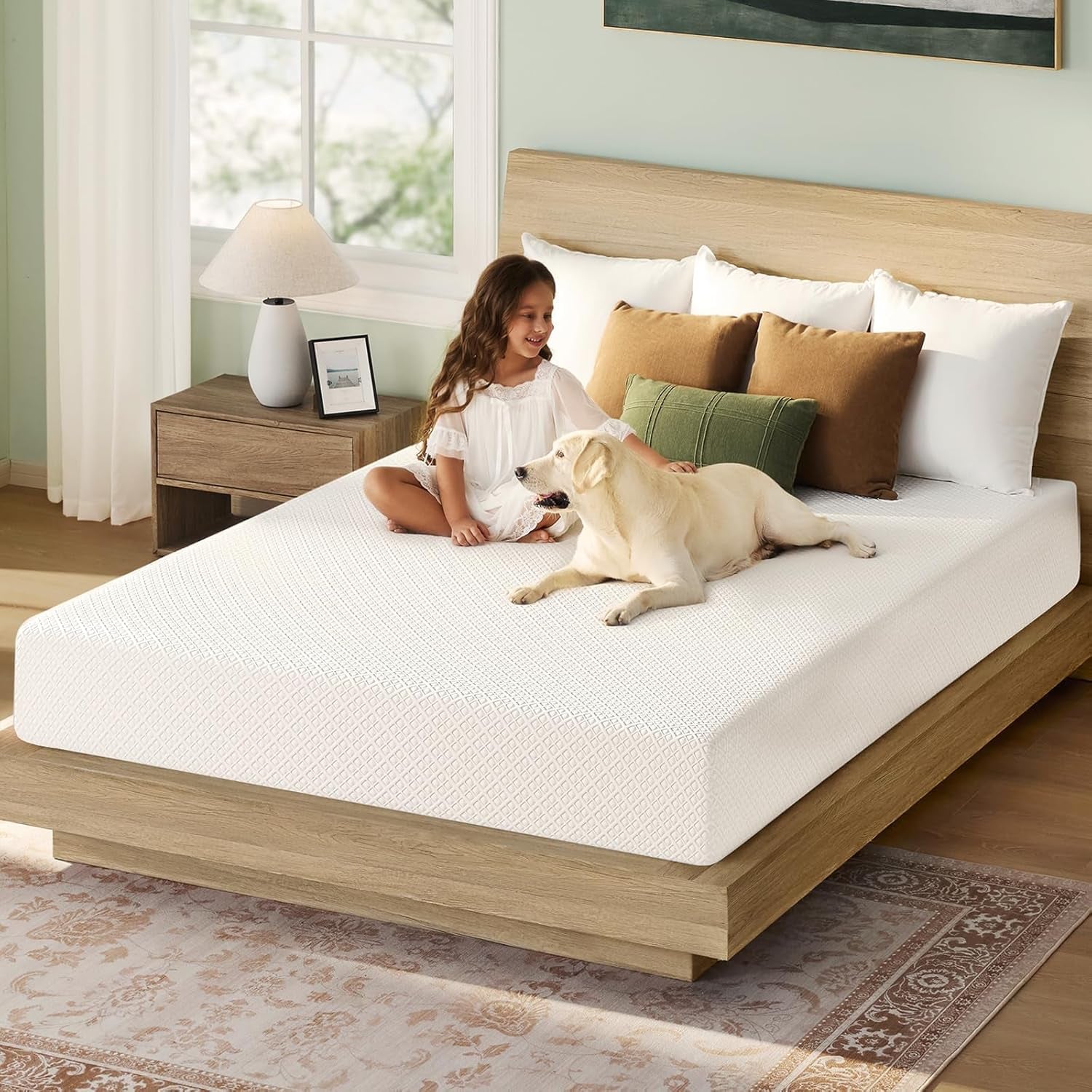 Twin Size Mattress, 6 Inch Gel Memory Foam Mattress in a Box, Fiberglass Free, Breathable for Cooler Sleep Supportive & Pressure Relief, Certipur-Us Certified, White