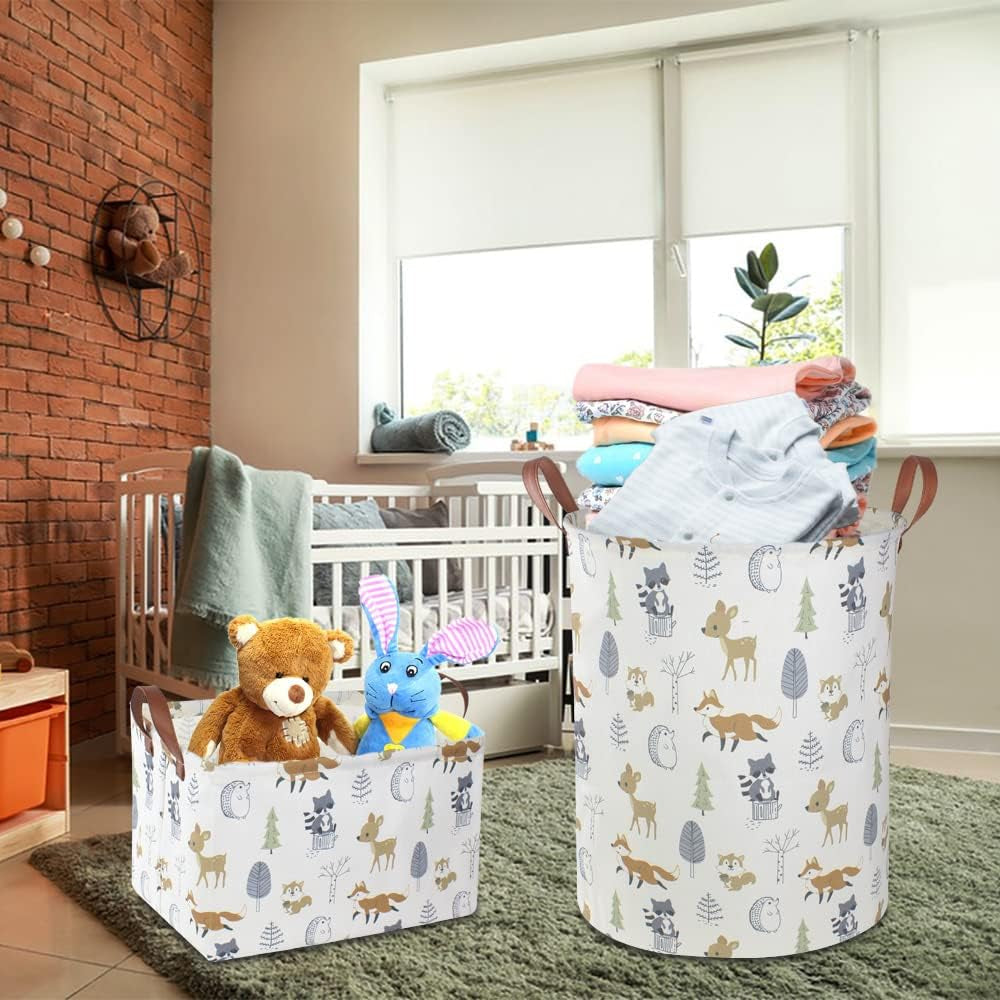 Laundry Hamper, Laundry Basket, Waterproof Storage Bin for Bedroom, Clothes Organizer Basket, Books Box, Room Decor(Animal)