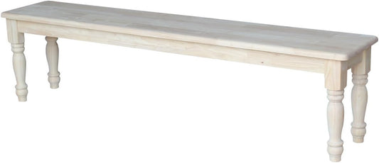 International Concepts BE-72S Shaker Style Bench, Unfinished