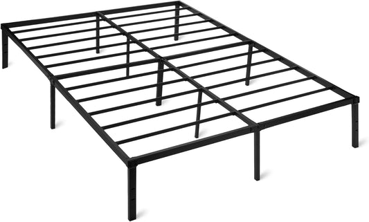 -Metal Bed Frame, Non-Foldable Platform Bed, Easy Assembly, Queen, 60W X 80L In, Black