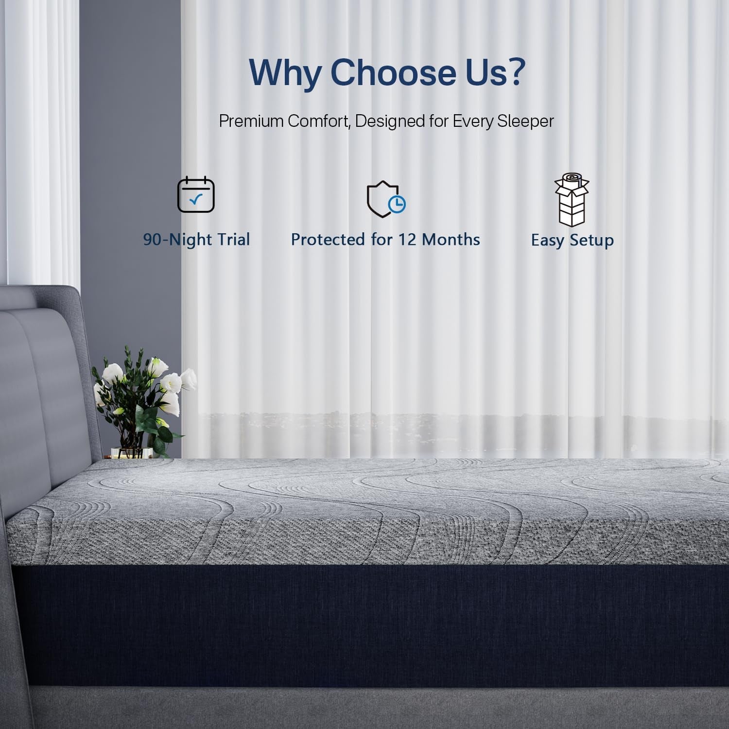 King Memory Foam Mattress Topper Firm, 4 Inch Extra Firm Mattress Topper for Back Pain Relief, Copper Infused Cooling Bed Topper with Washable Cover & Non-Slip Base, Certipur-Us Certified