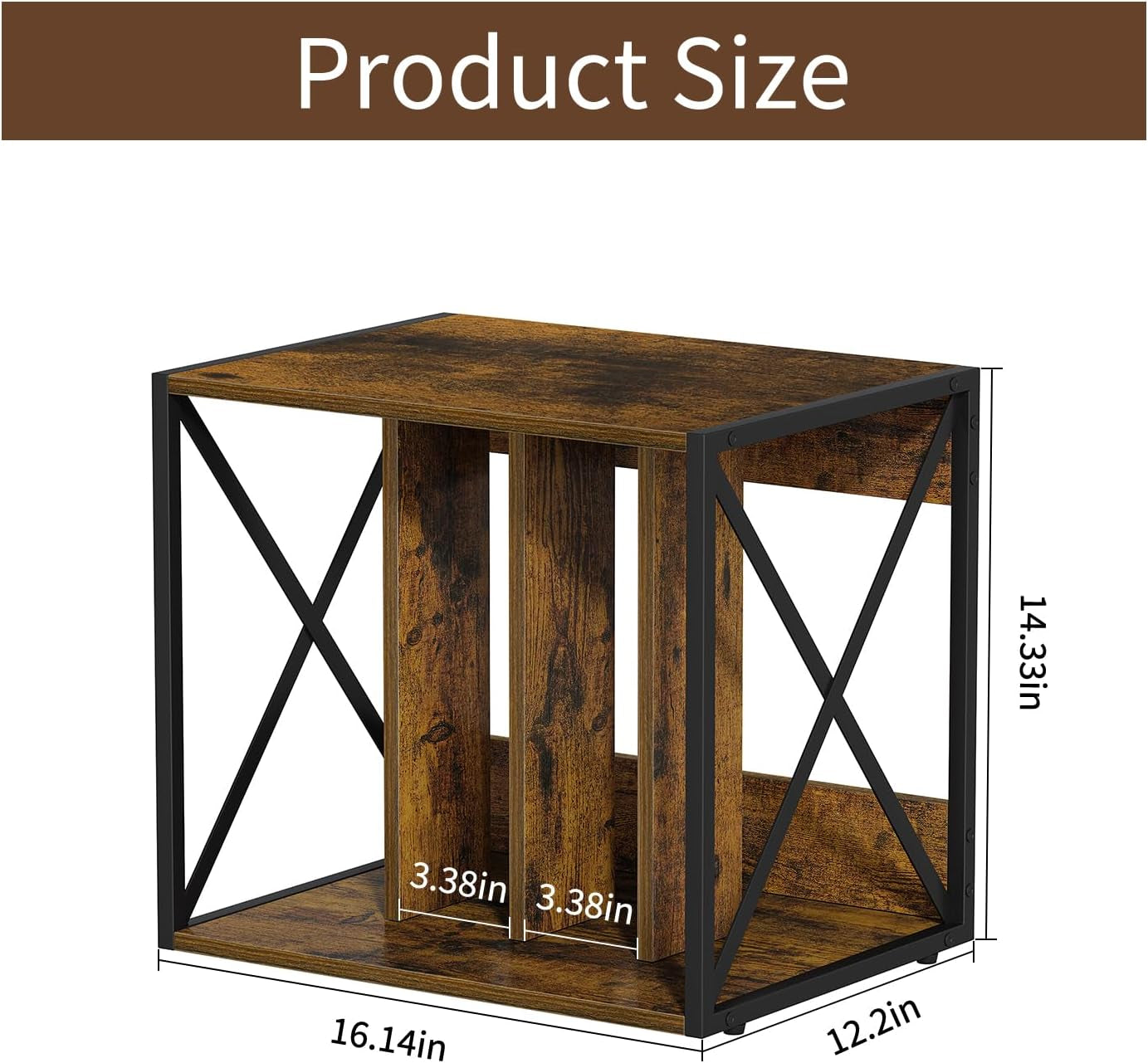 Vinyl Record Storage,Vinyl Record Holder up to 80-100 Albums,4-Compartment Record Player Stand for Magazine,Book,Cd,Files,Albums