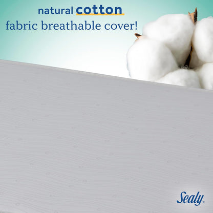 Flex Cool 2 Stage Breathable Crib Mattress with Toddler Bed Fit, Waterproof & Airy Cotton Cover, 204 Premium Coils, GREENGUARD Gold Certified, Safety & Quality Tested, Made in USA, 52X28"